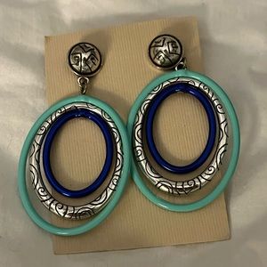 Brighton Blue and Teal Dangle Earrings